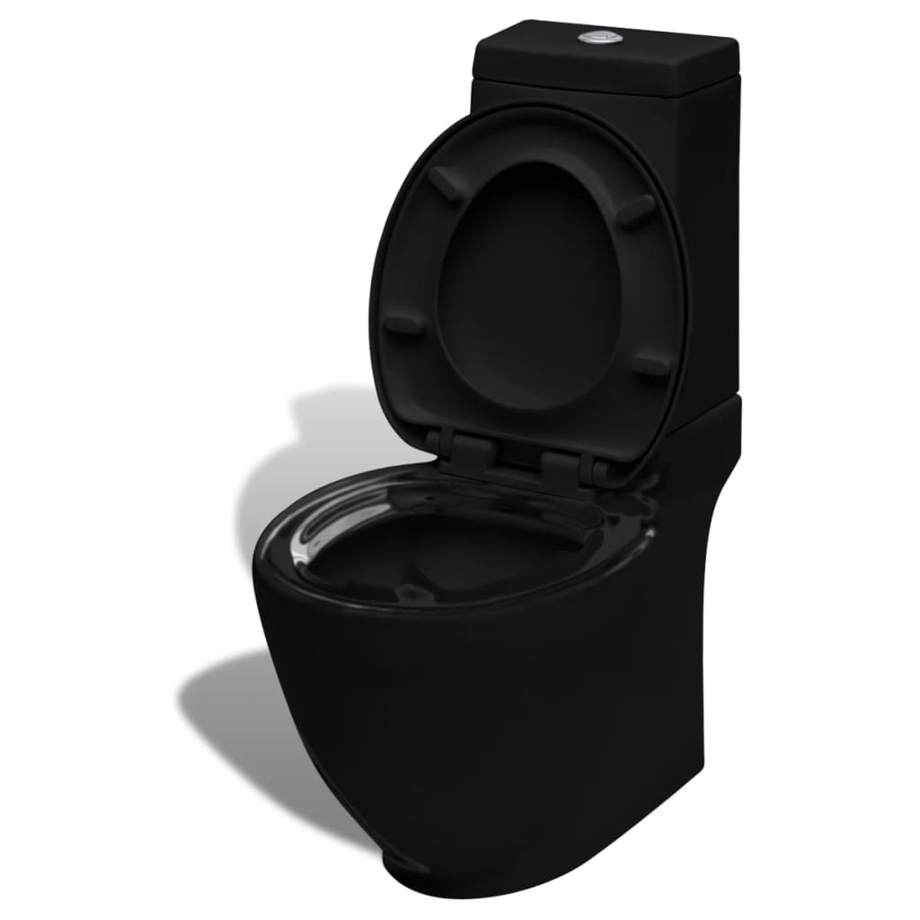 Set Toaletă și Bideu Ceramică Negru