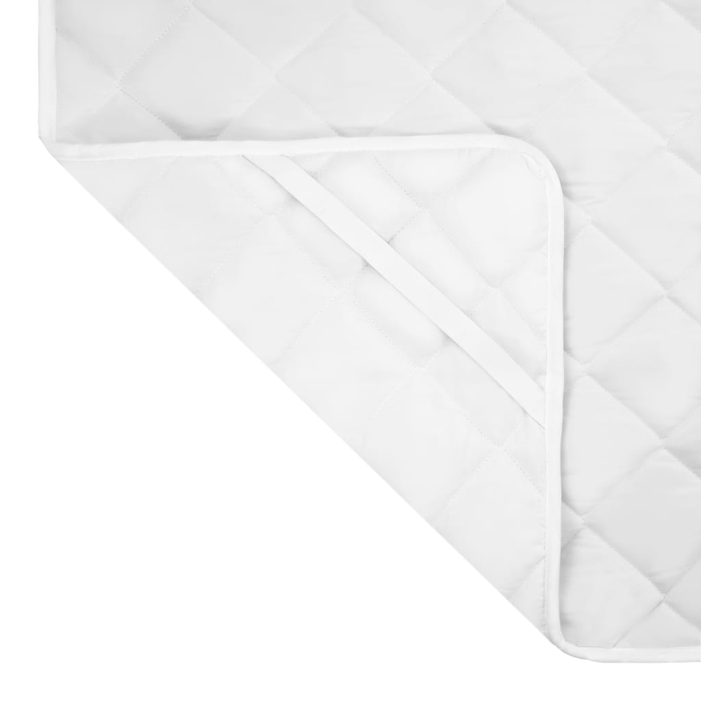 vidaXL Protecție pentru saltea matlasată, alb, 90 x 200 cm, groasă