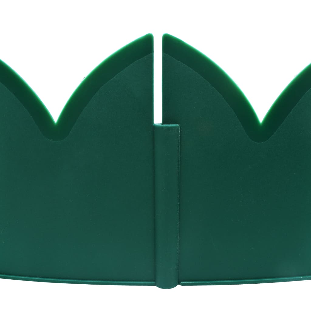 vidaXL Borduri de gazon, 10 buc., verde, 65x15 cm, PP