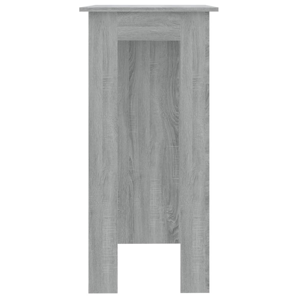 vidaXL Masă de bar cu raft, stejar Sonoma gri, 102x50x103,5 cm, PAL