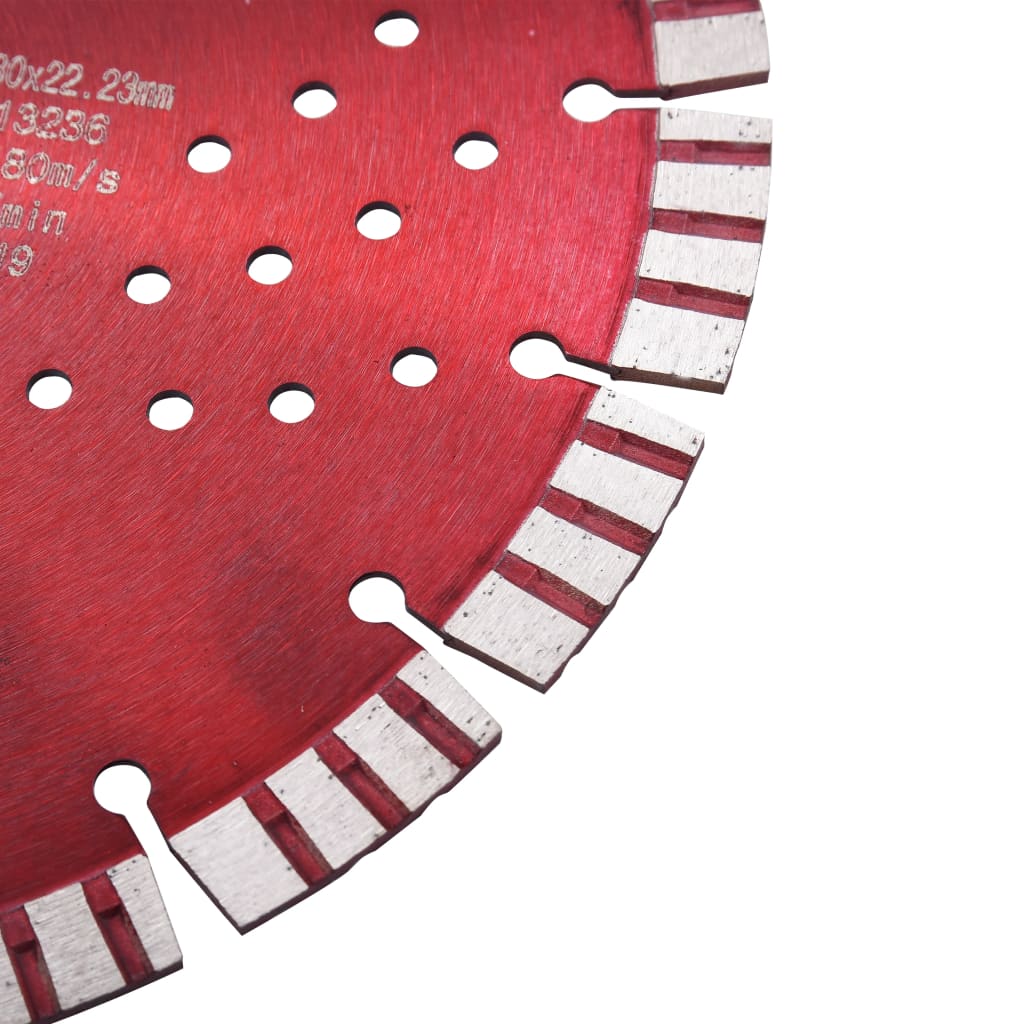 vidaXL Disc diamantat de tăiere cu segmente turbo și găuri oțel 230 mm