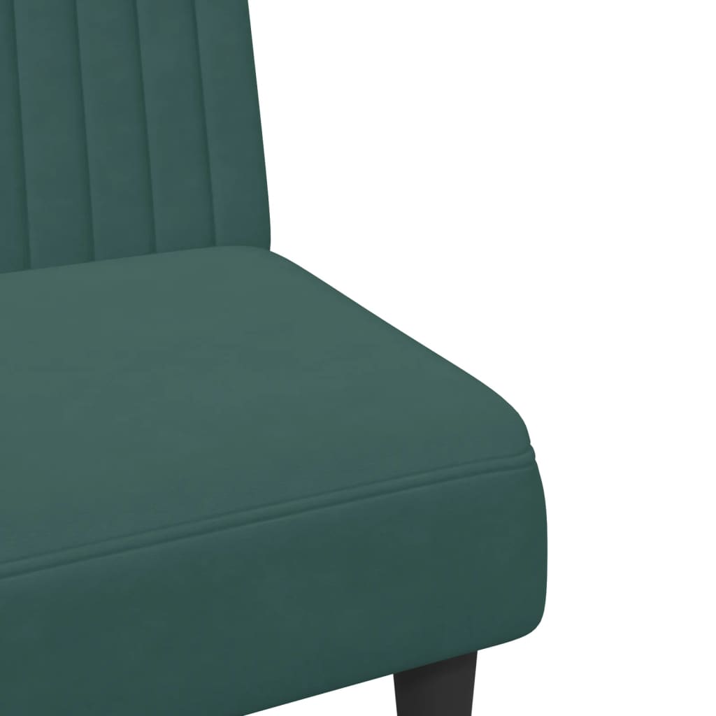 vidaXL Set canapele, 2 piese, verde închis, catifea