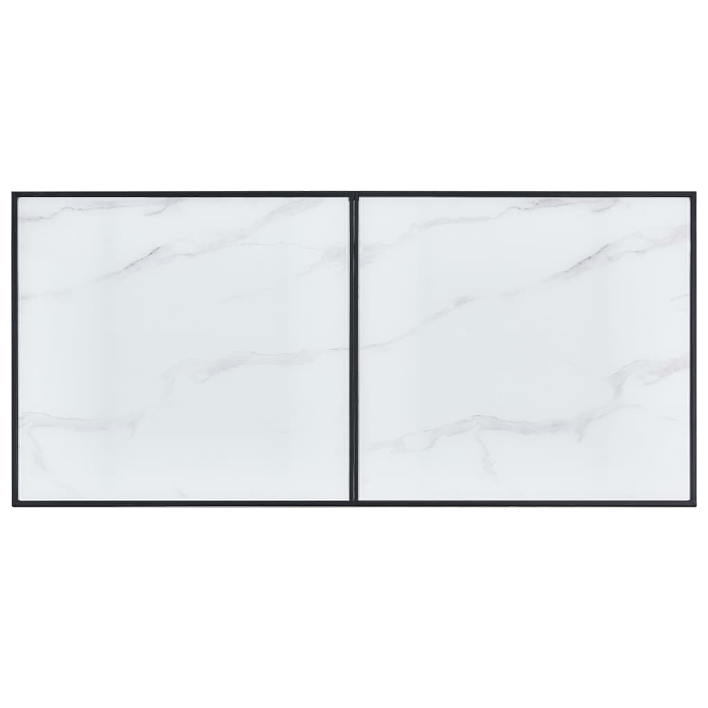 vidaXL Masă de bucătărie, alb, 160 x 80 x 75 cm, sticlă securizată