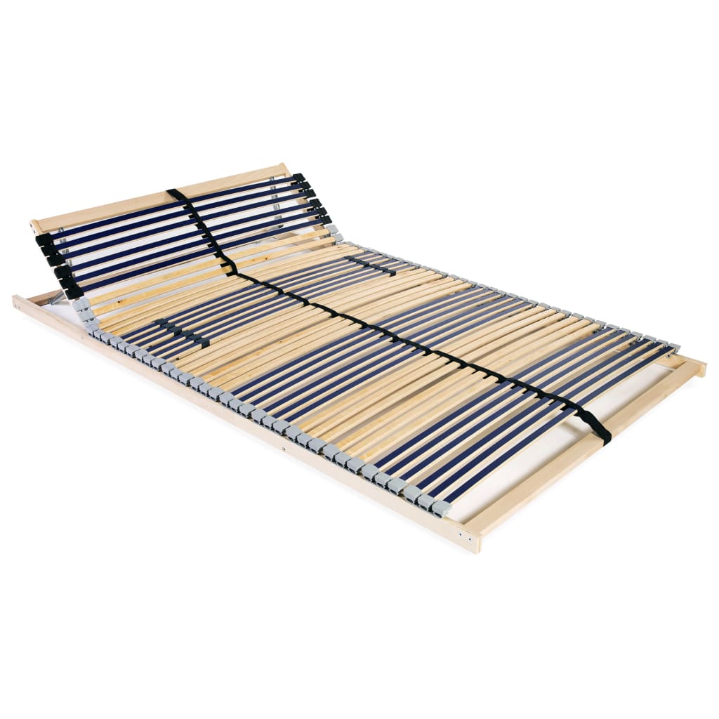 vidaXL Bază de pat cu șipci, 42 șipci, 7 zone, 140 x 200 cm