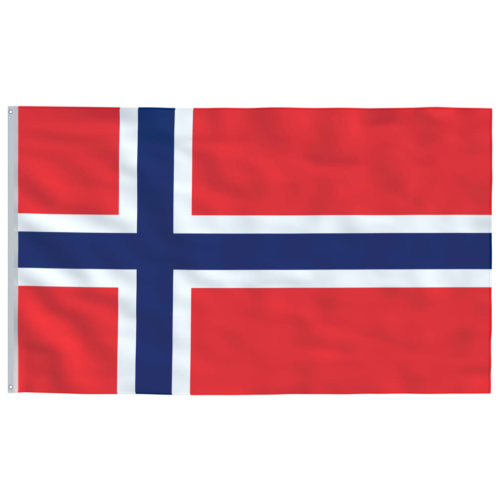 vidaXL Steag Norvegia și stâlp din aluminiu, 6 m