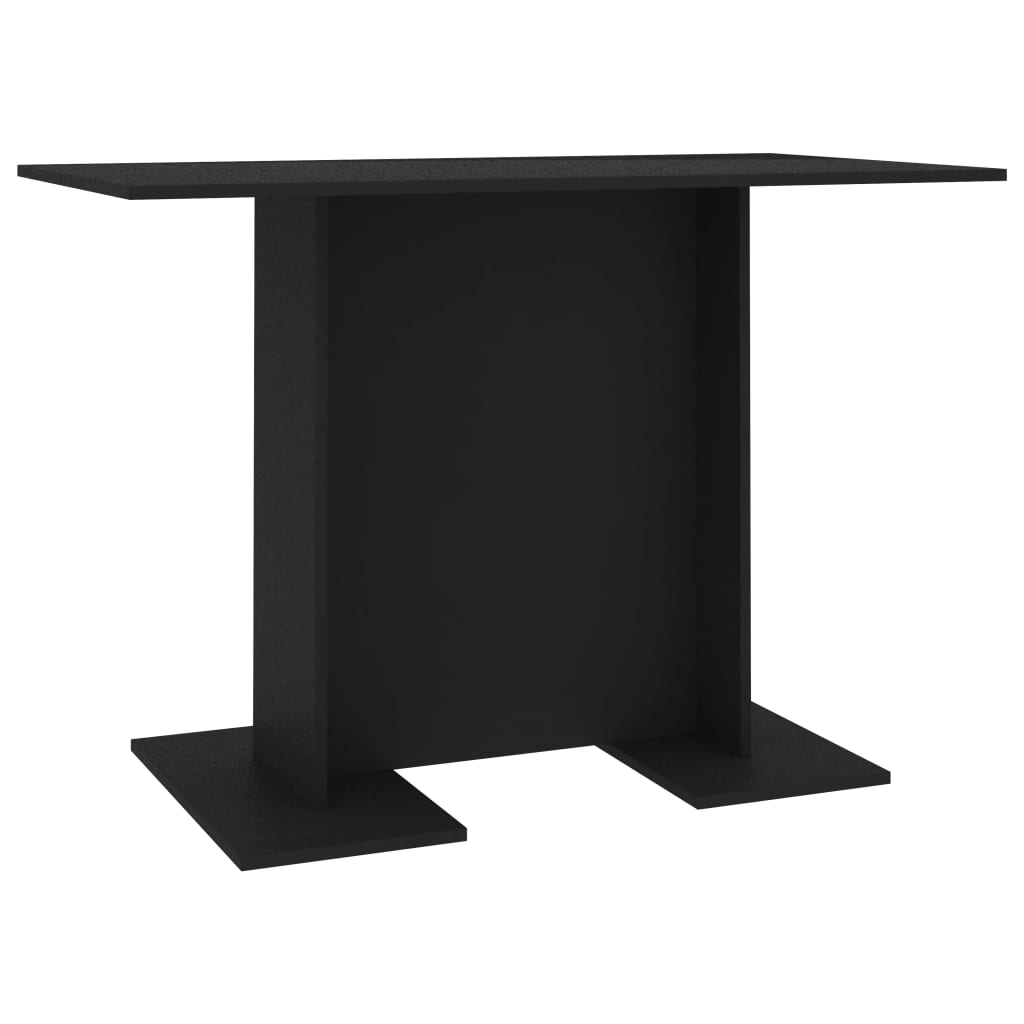 vidaXL Masă de bucătărie, negru, 110x60x75 cm, PAL