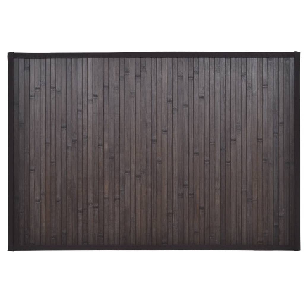 242114 Bamboo Bath Mat 60 x 90 cm Dark Brown