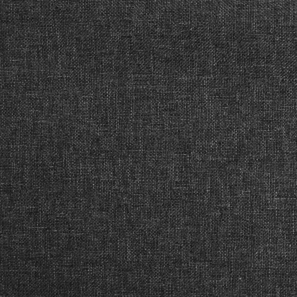vidaXL Scaune de bucătărie pivotante, 2 buc., negru, material textil