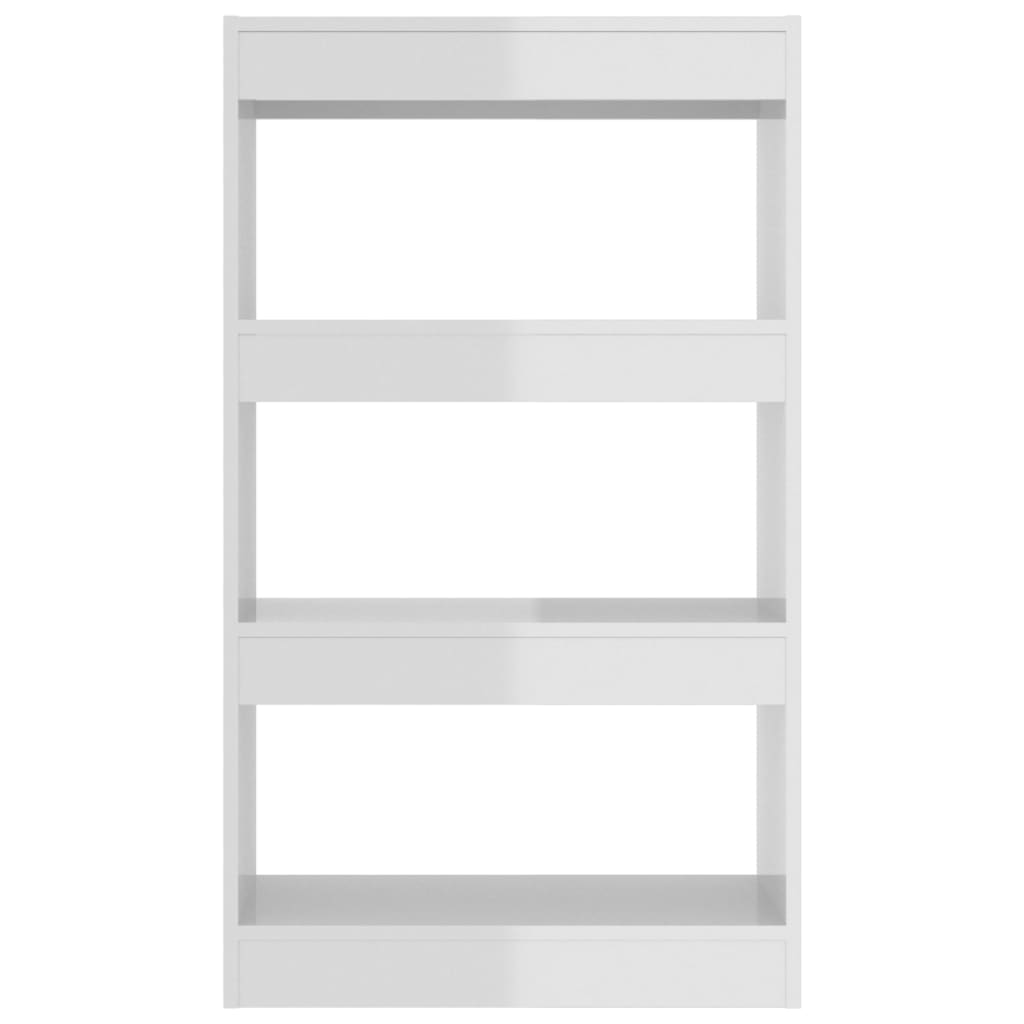 vidaXL Bibliotecă/Separator cameră, alb extralucios, 60x30x103 cm, PAL