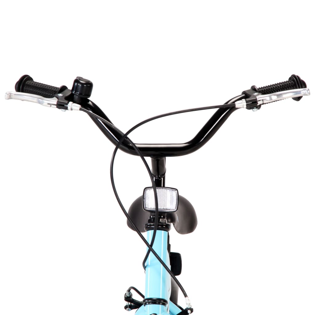 vidaXL Bicicletă pentru copii, negru și albastru, 12 inci