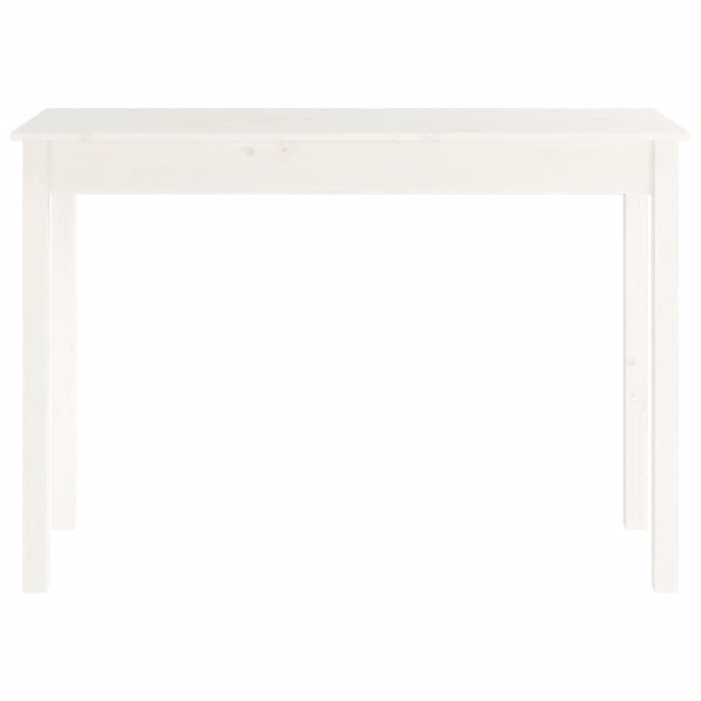 vidaXL Masă consolă, alb, 110x40x75 cm, lemn masiv de pin