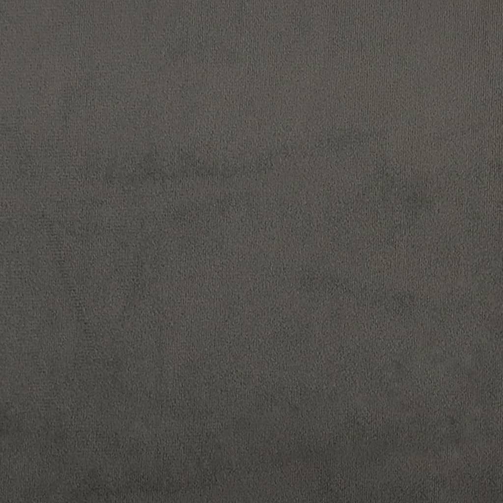 vidaXL Cadru de pat cu tăblie, gri închis, 100x200 cm, catifea