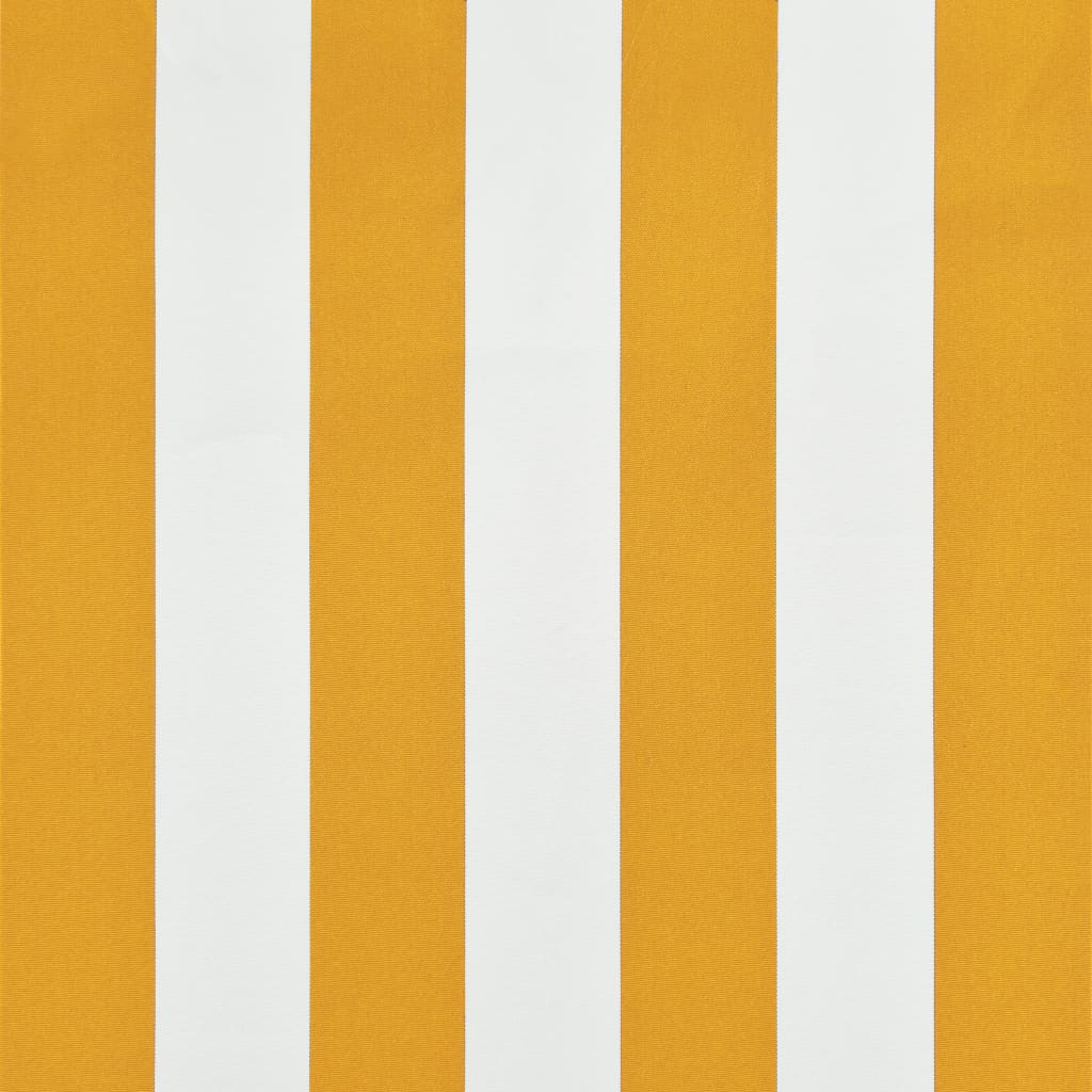 vidaXL Copertină retractabilă, galben și alb, 100 x 150 cm