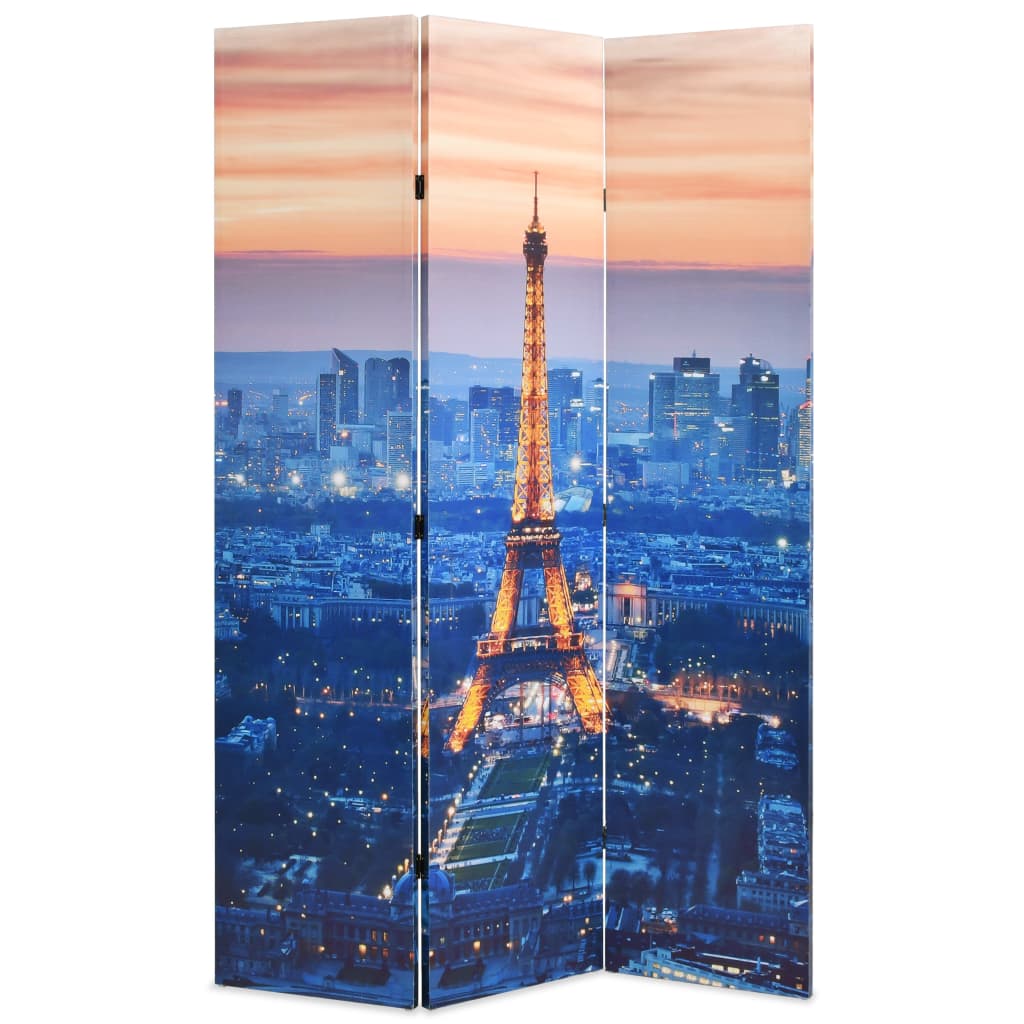vidaXL Paravan de cameră pliabil, 120 x 170 cm, Parisul noaptea