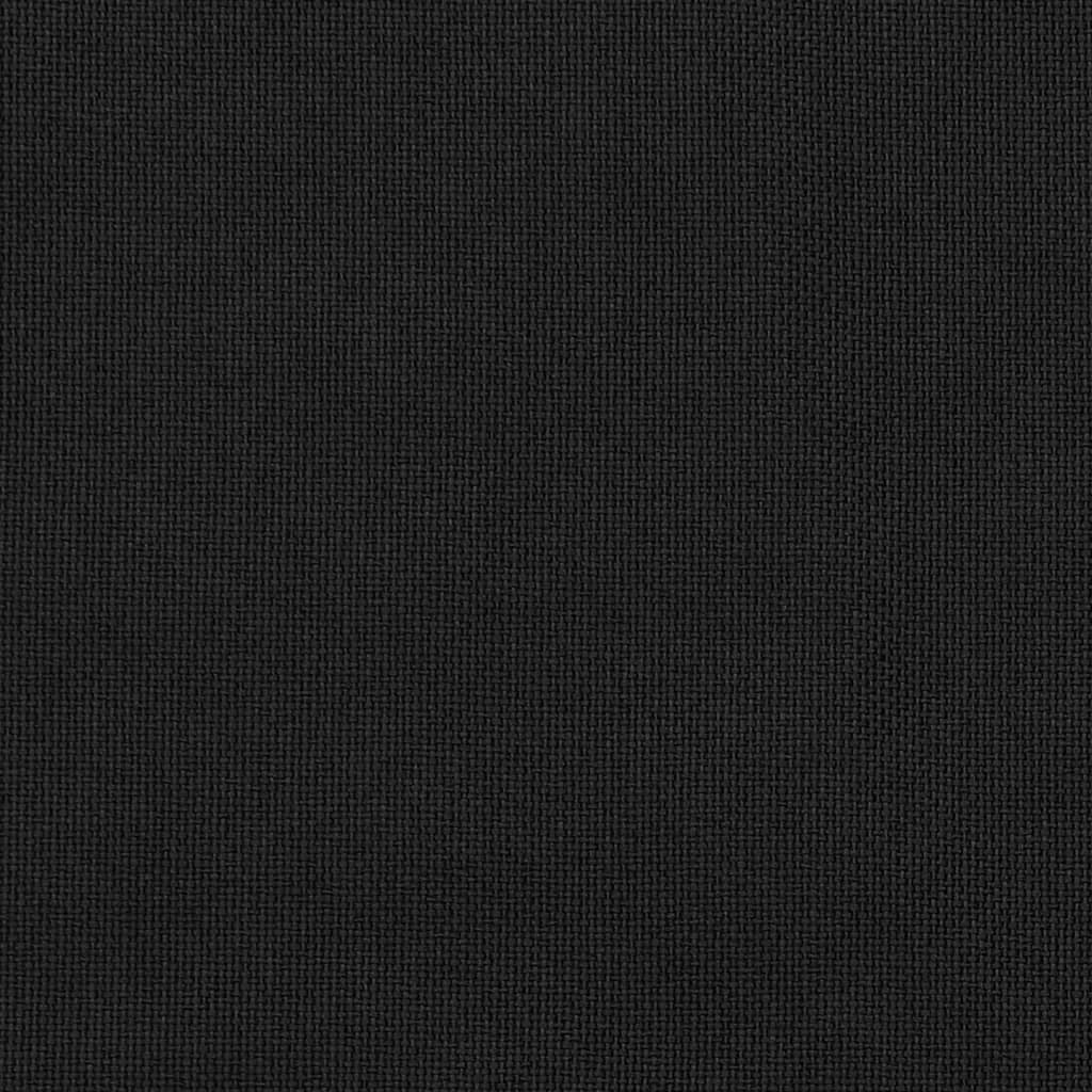vidaXL Perdele opace, aspect pânză, ocheți, 2 buc., negru, 140x175 cm