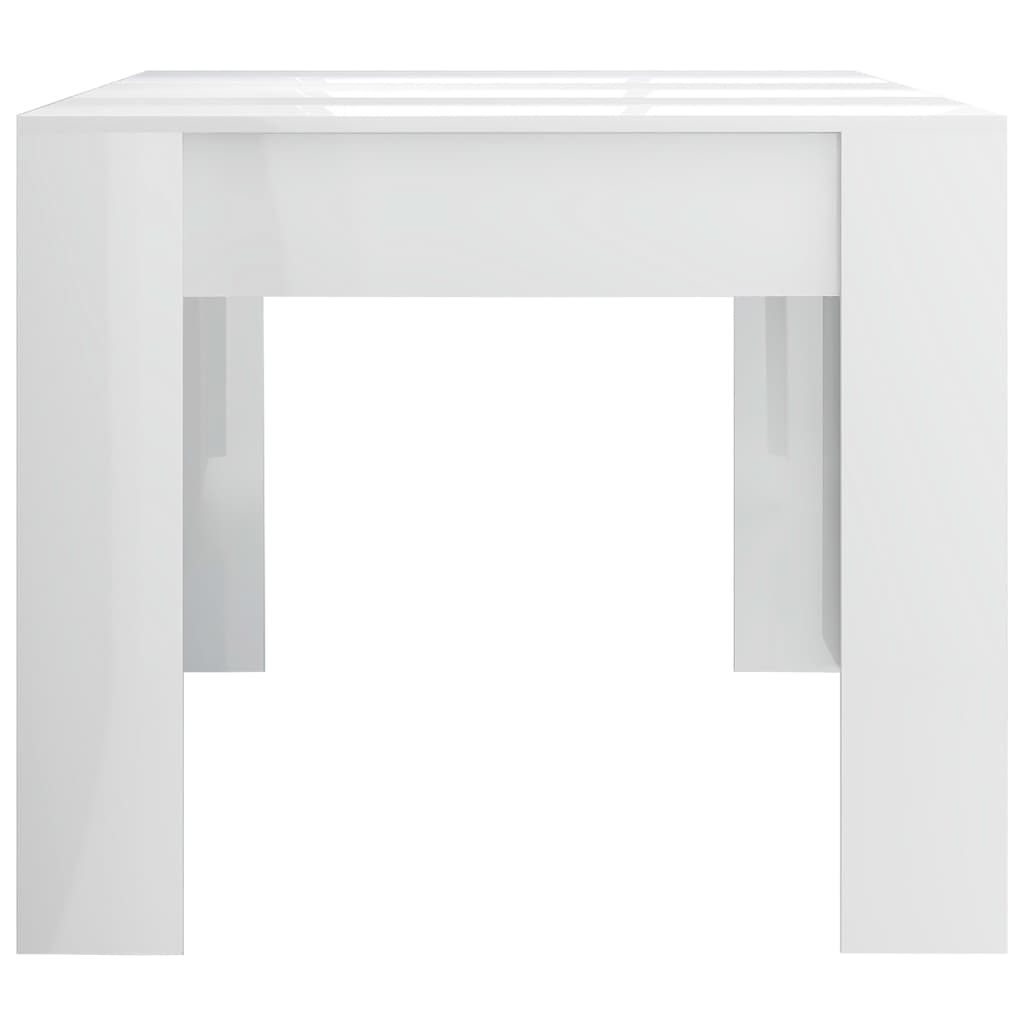 vidaXL Masă de bucătărie, alb extralucios, 180 x 90 x 76 cm, PAL