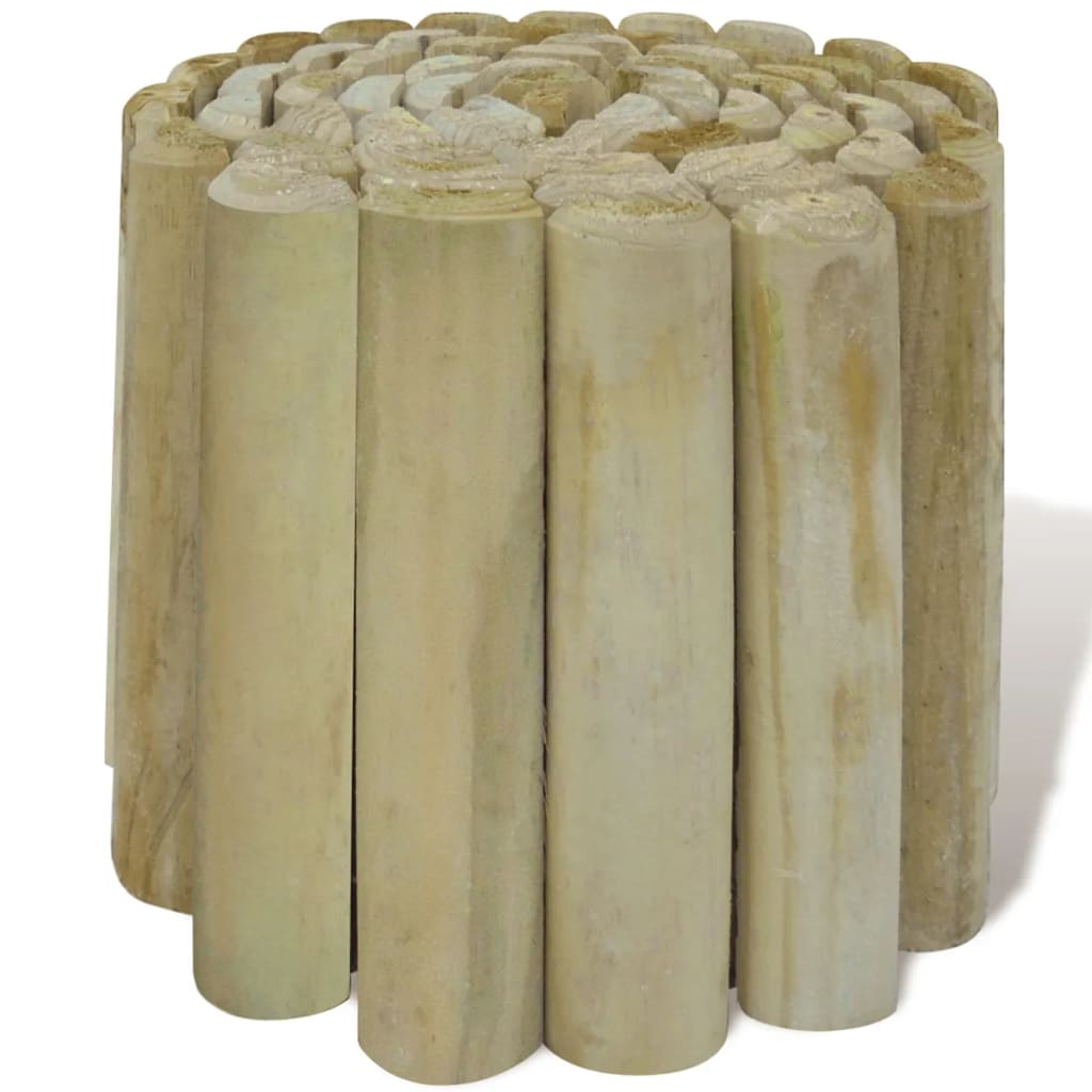 vidaXL Role din bușteni pentru gazon, 3 buc., 250 x 20 cm, lemn