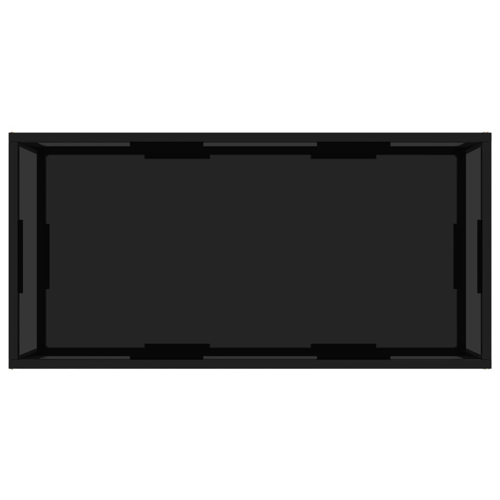 vidaXL Măsuță de cafea, negru, 100x50x35 cm, sticlă securizată