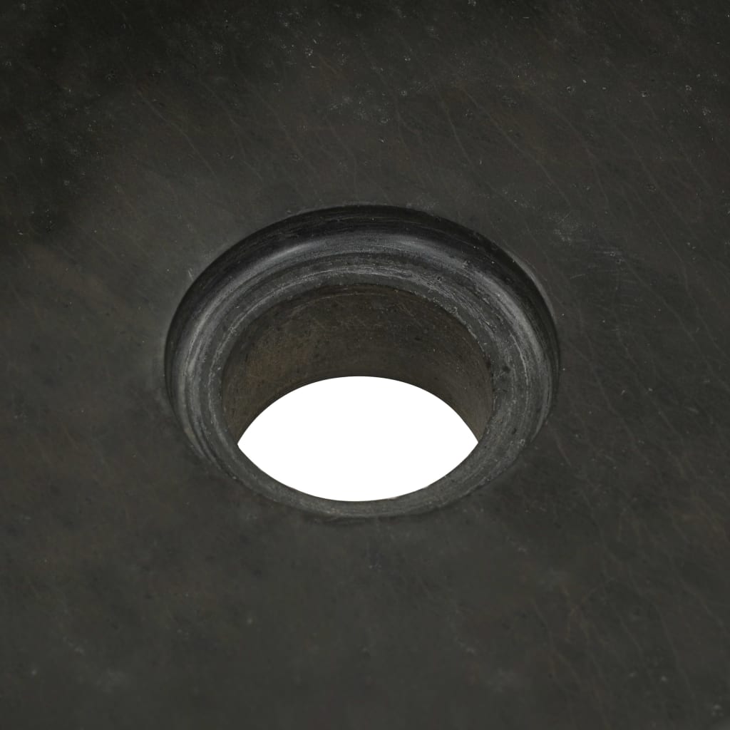vidaXL Chiuvetă, negru, 30 x 30 x 15 cm, piatră de râu