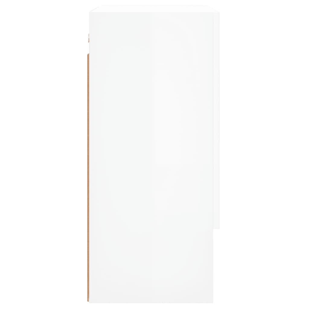 vidaXL Dulap de perete, alb extralucios, 60x31x70 cm, lemn prelucrat