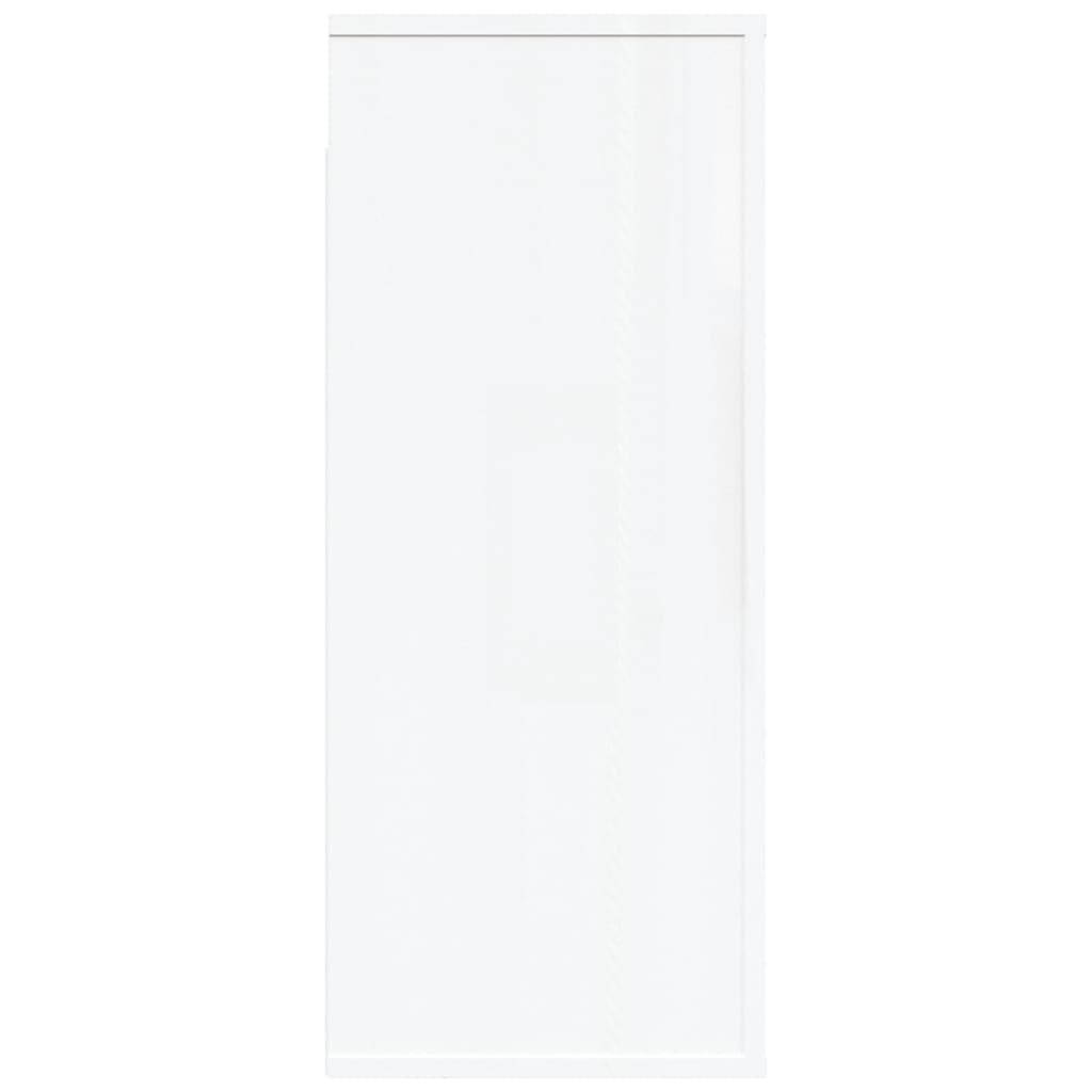 vidaXL Dulap de perete, alb extralucios, 80x33x80 cm, lemn compozit