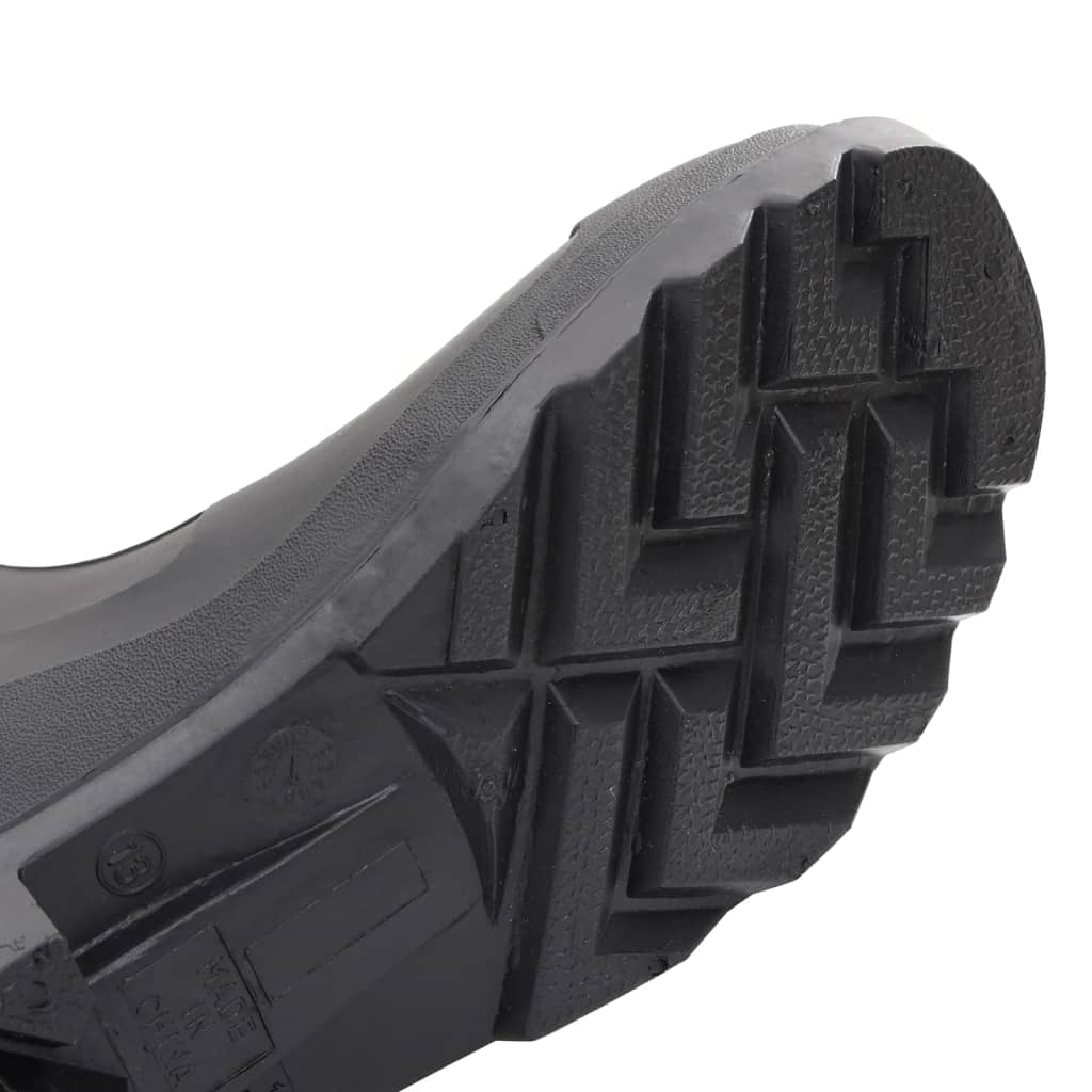 vidaXL Cizme de ploaie cu șosete detașabile, negru, mărime 45, PVC