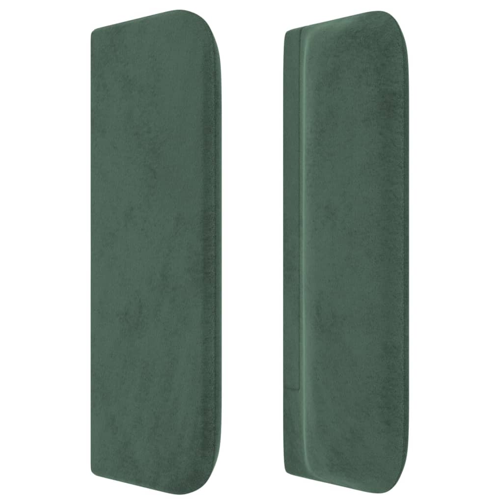 vidaXL Tăblie de pat cu aripioare verde închis 103x16x78/88 cm catifea
