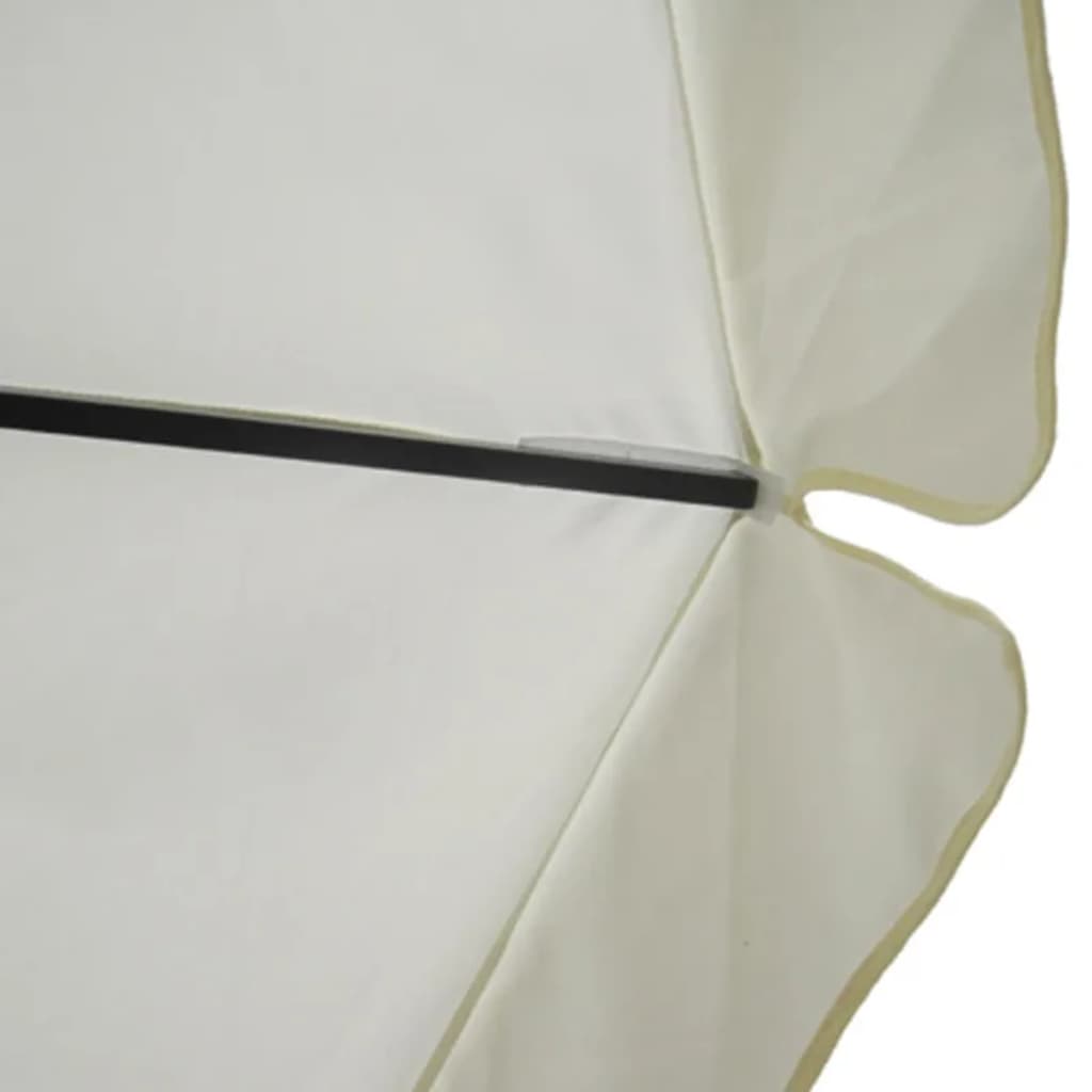 Umbrelă din aluminiu cu bază portabilă, alb