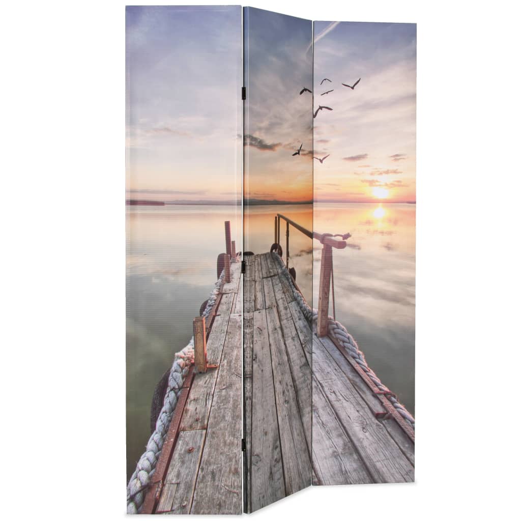 vidaXL Paravan de cameră pliabil, 120 x 170 cm, imprimeu lac
