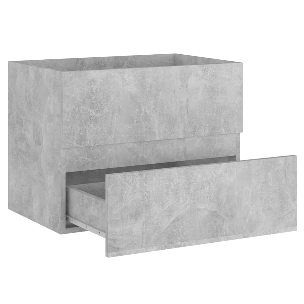 vidaXL Dulap cu chiuvetă încorporată, gri beton, lemn prelucrat