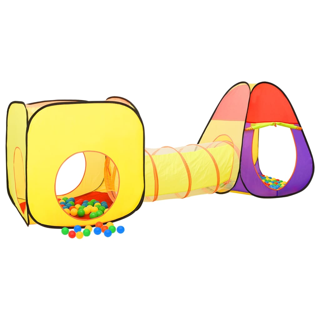 vidaXL Cort de joacă pentru copii 250 bile, multicolor, 255x80x100 cm
