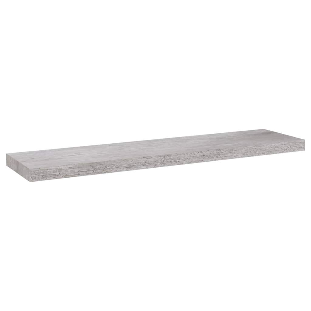 vidaXL Raft de perete suspendat, gri beton, 90x23,5x3,8 cm, MDF