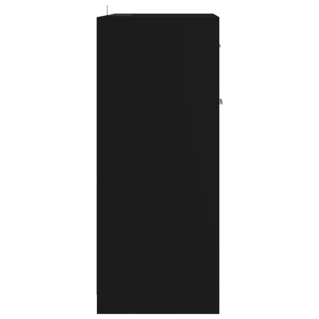 vidaXL Dulap de baie, negru, 60 x 33 x 80 cm, PAL