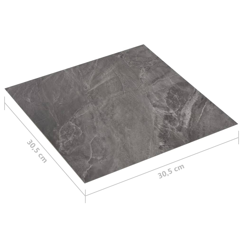 vidaXL Plăci de pardoseală autoadezive, 20 buc., negru, PVC, 1,86 m²