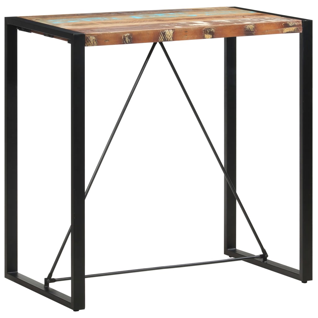 vidaXL Masă de bar, 110 x 60 x 110 cm, lemn masiv reciclat