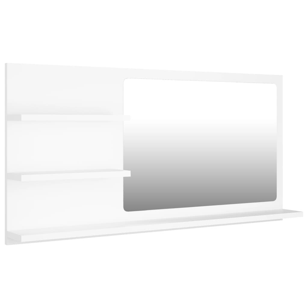 vidaXL Oglindă de baie, alb, 90 x 10,5 x 45 cm, PAL