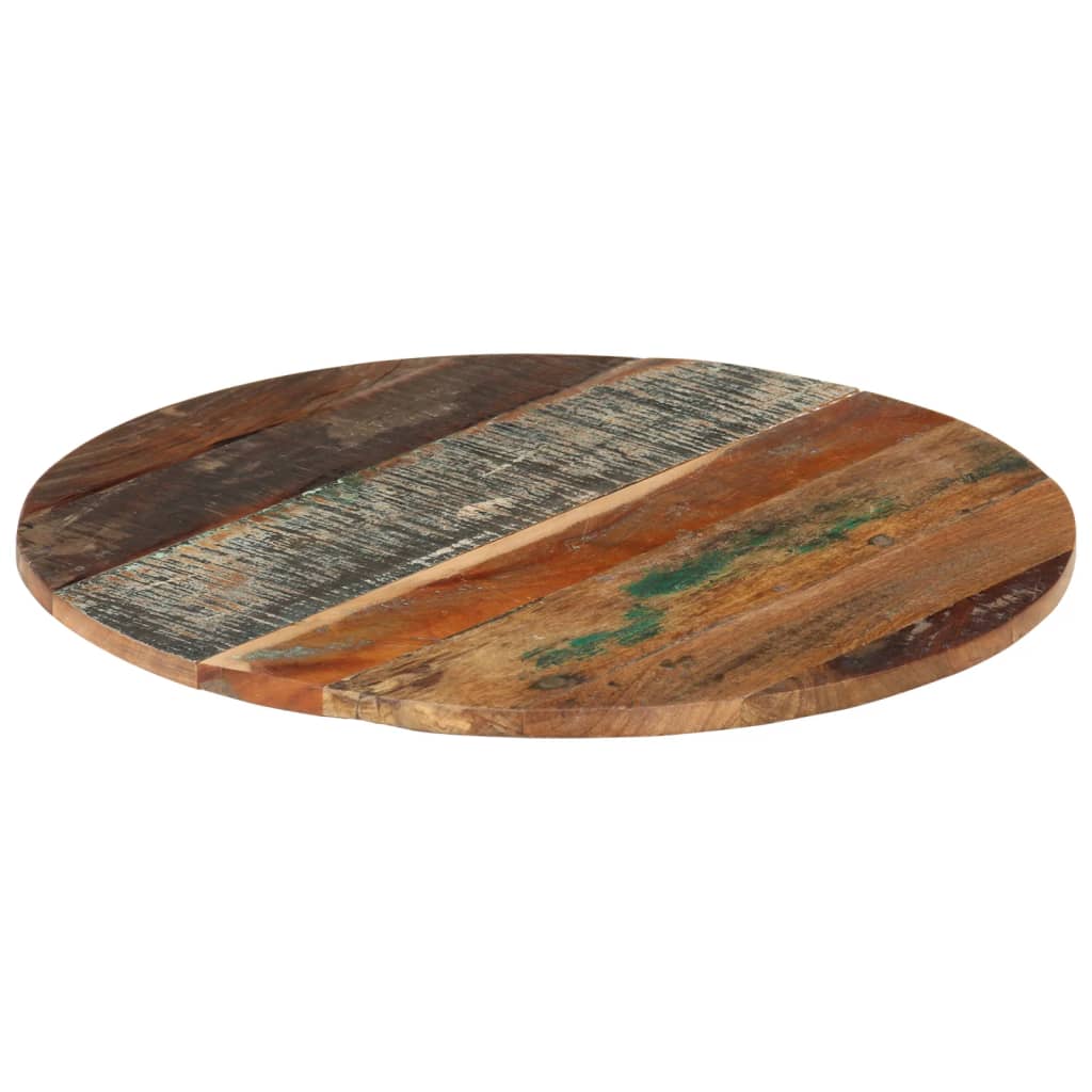 vidaXL Blat de masă rotund, 60 cm, lemn masiv reciclat, 15-16 mm