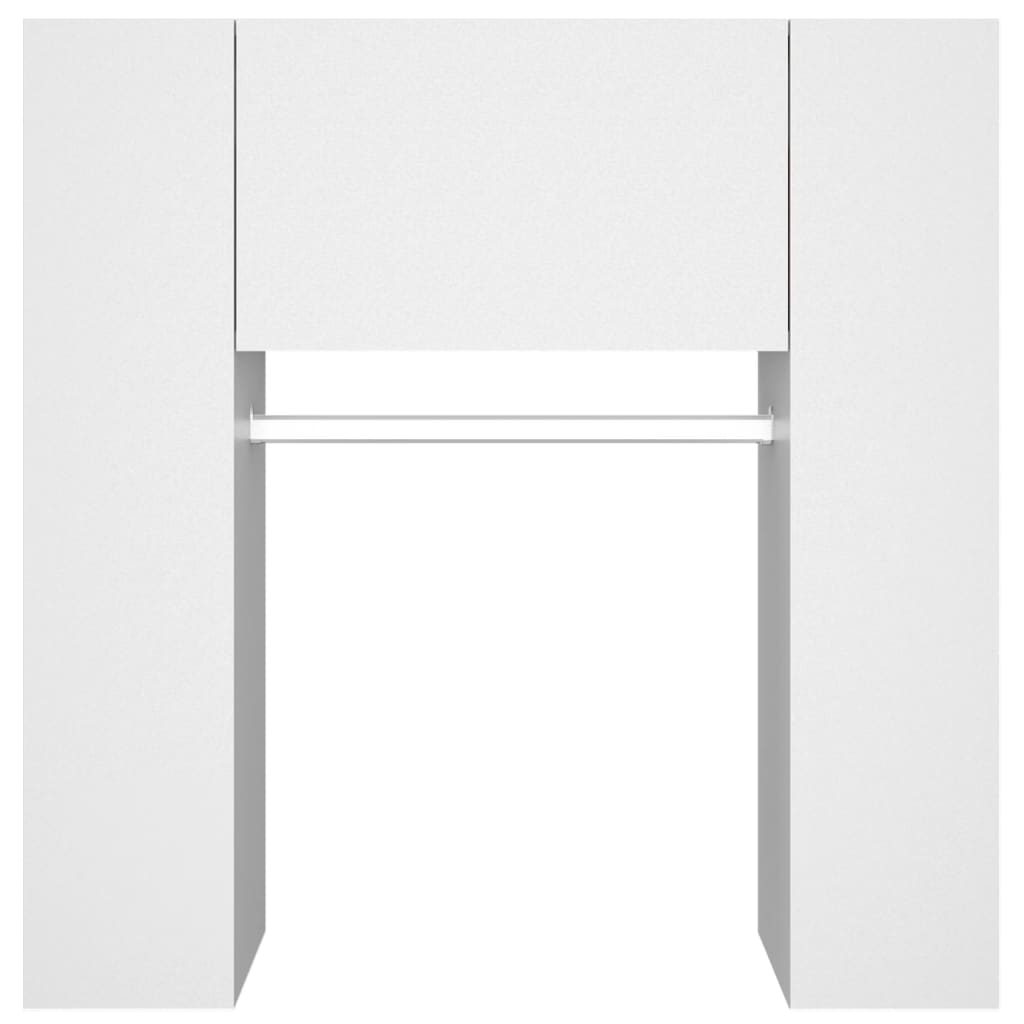 vidaXL Dulapuri de hol, 2 buc., alb, lemn prelucrat