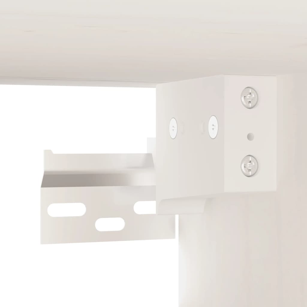 vidaXL Dulap de perete, alb, 80x30x30 cm, lemn masiv de pin