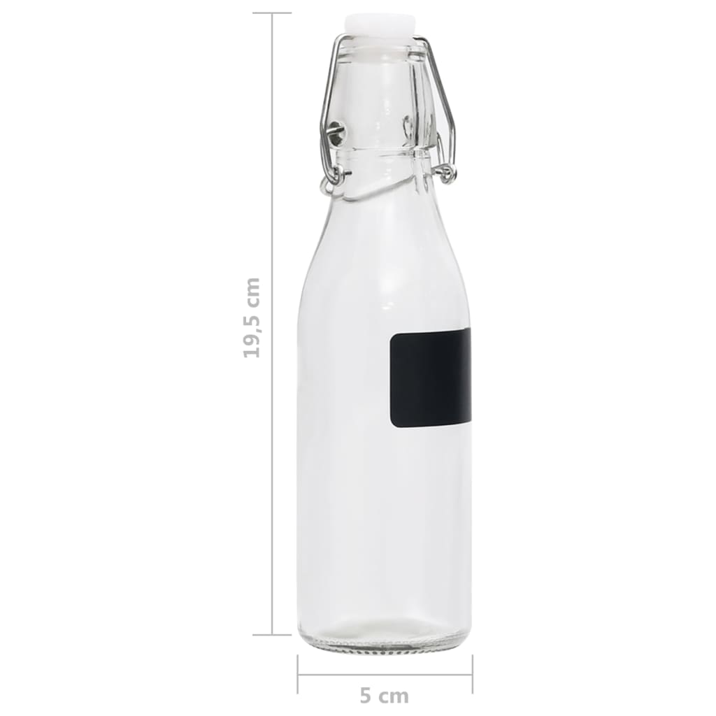 vidaXL Sticle cu dopuri ermetice, 6 buc., 250 ml, rotund