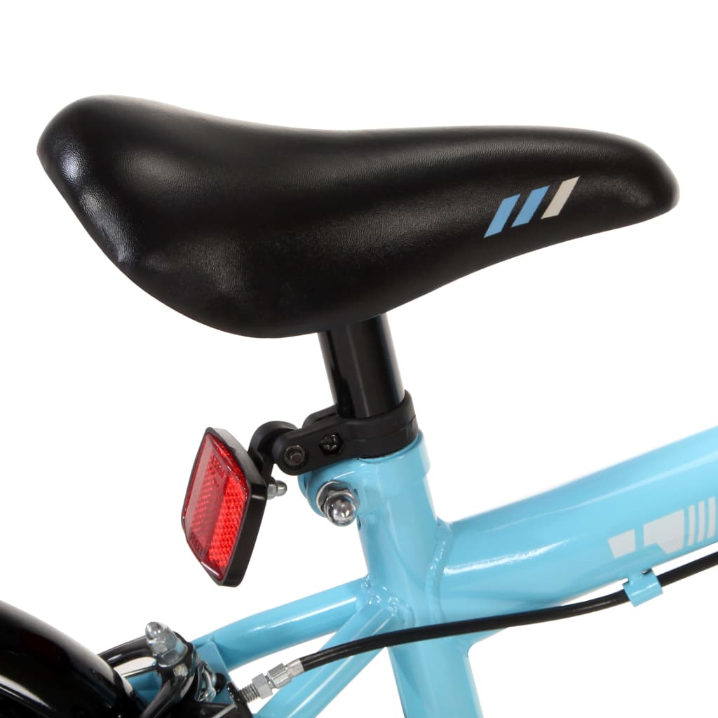 vidaXL Bicicletă pentru copii, negru și albastru, 14 inci