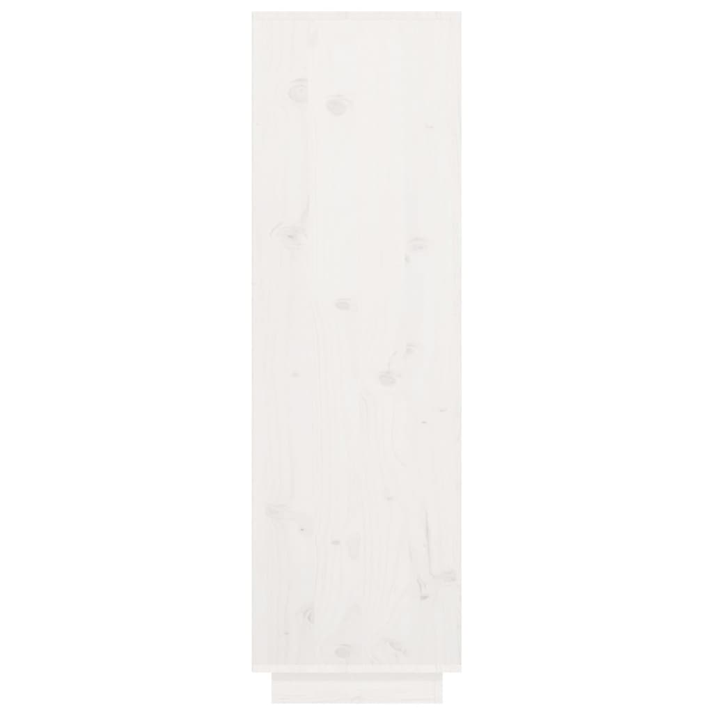 vidaXL Dulap înalt, alb, 38x35x117 cm, lemn masiv de pin