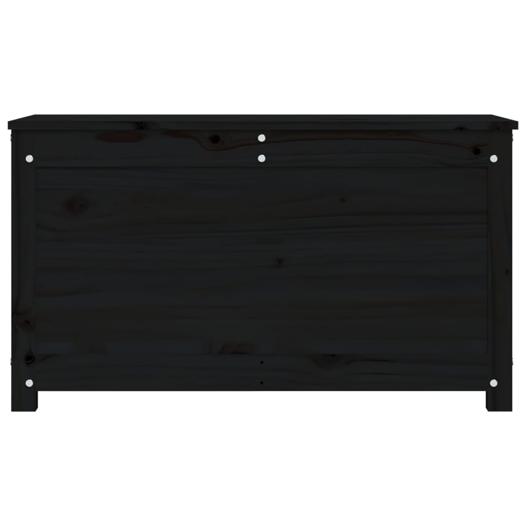 vidaXL Cutie de depozitare, negru, 80x40x45,5 cm, lemn masiv de pin
