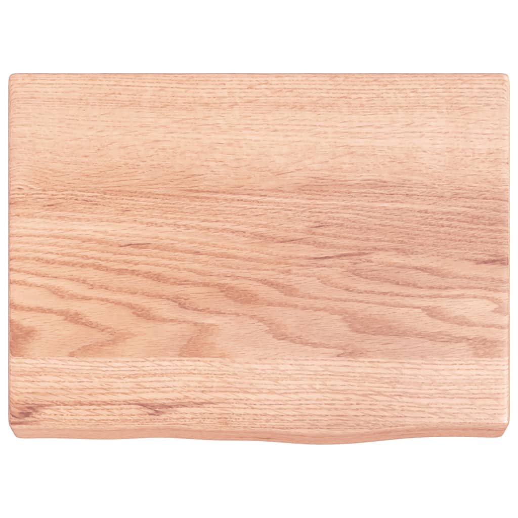 vidaXL Blat de baie, maro deschis, 40x30x(2-4) cm, lemn masiv tratat