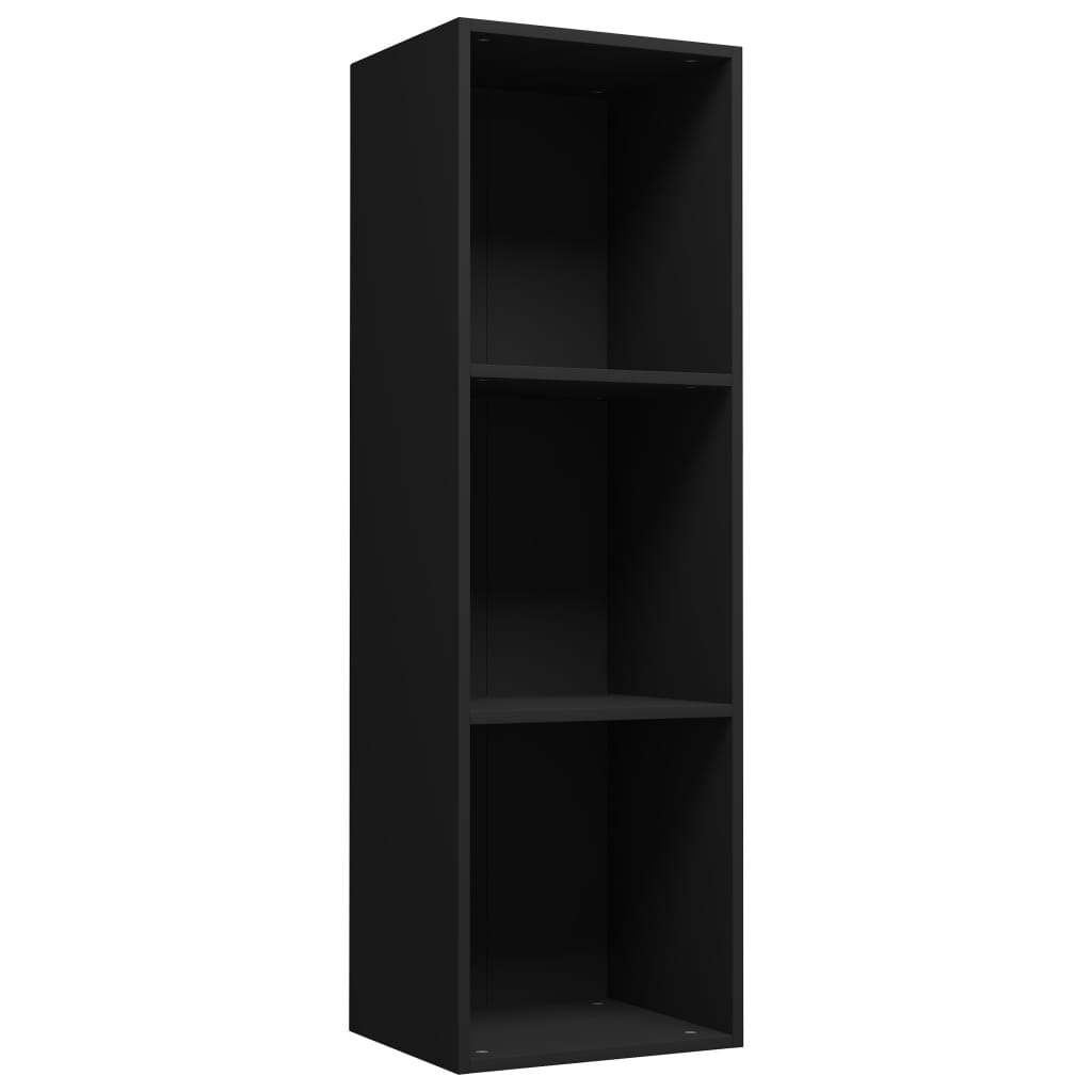 vidaXL Bibliotecă/Comodă TV, negru, 36 x 30 x 114 cm, PAL