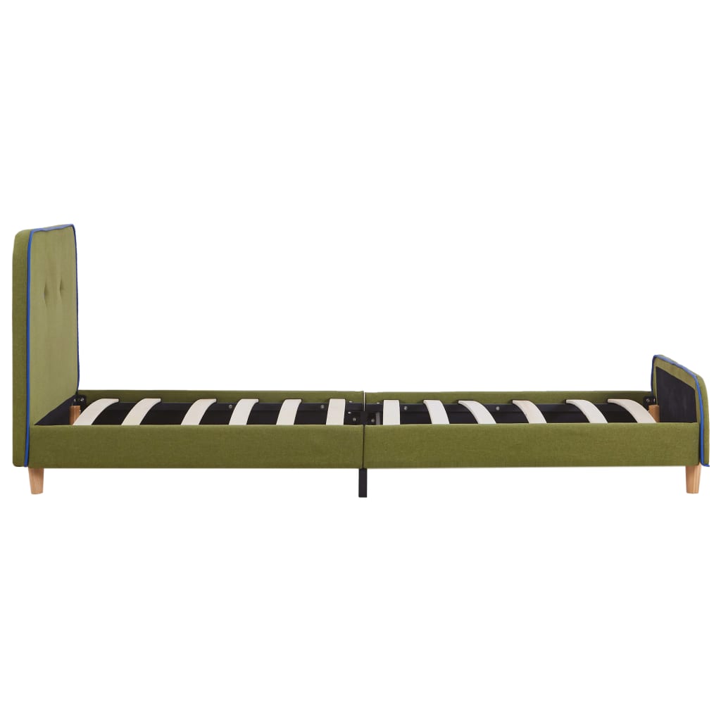 vidaXL Cadru de pat, verde, 90 x 200 cm, material textil