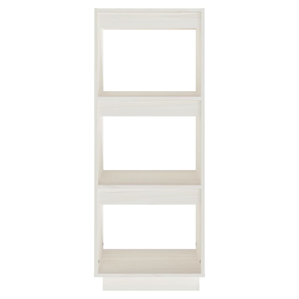vidaXL Bibliotecă/Separator cameră, alb, 40x35x103 cm, lemn masiv pin