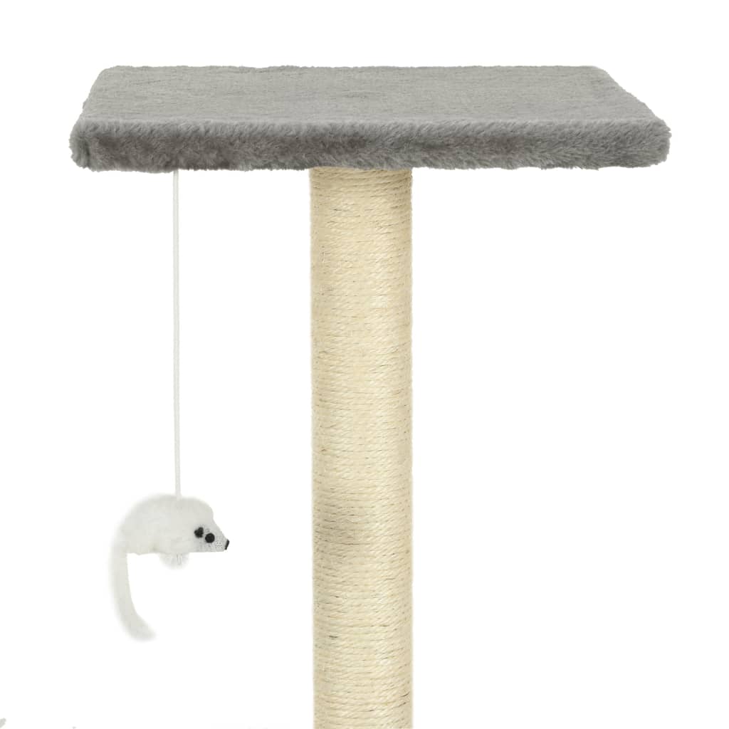 vidaXL Ansamblu pentru pisici cu stâlpi din funie de sisal, 95 cm Gri