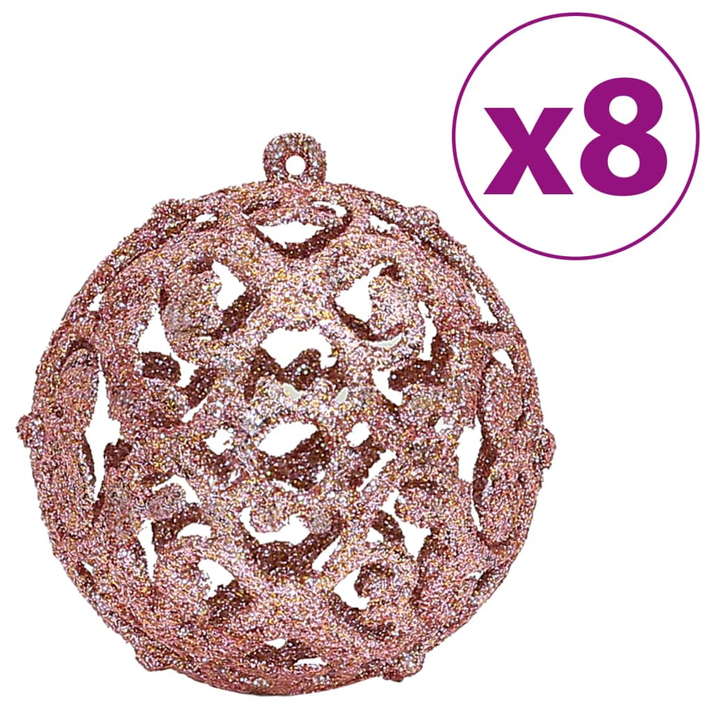 vidaXL Globuri de Crăciun, 100 buc., roz și trandafiriu, 3 / 4 / 6 cm