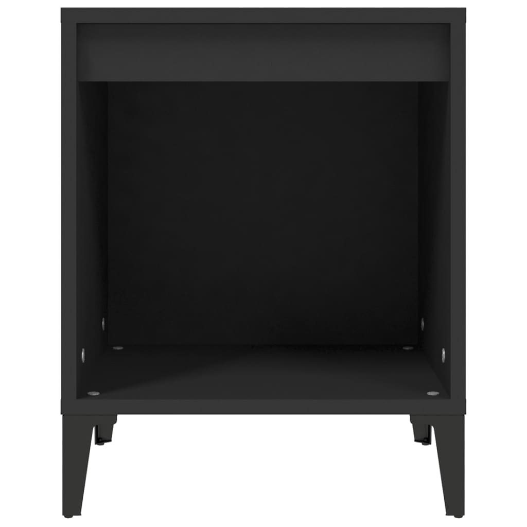 vidaXL Noptiere, 2 buc., negru, 40x35x50 cm
